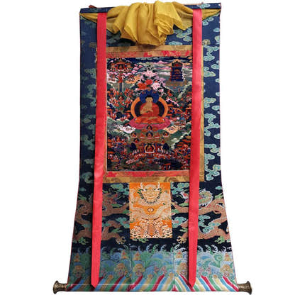 Shakyamuni - 17th Century - Tibetan thangka painting, view 9