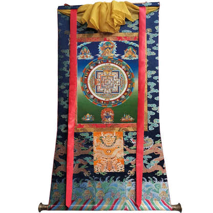 Kalacakravajra Mandala Thangka - Tibetan thangka painting, view 9