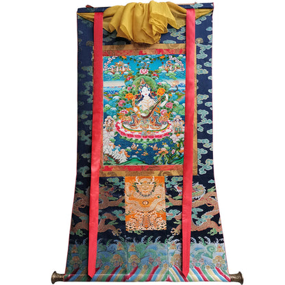 2786-唐卡-HBMT-094妙音佛母-240dpi - Tibetan thangka painting, view 9