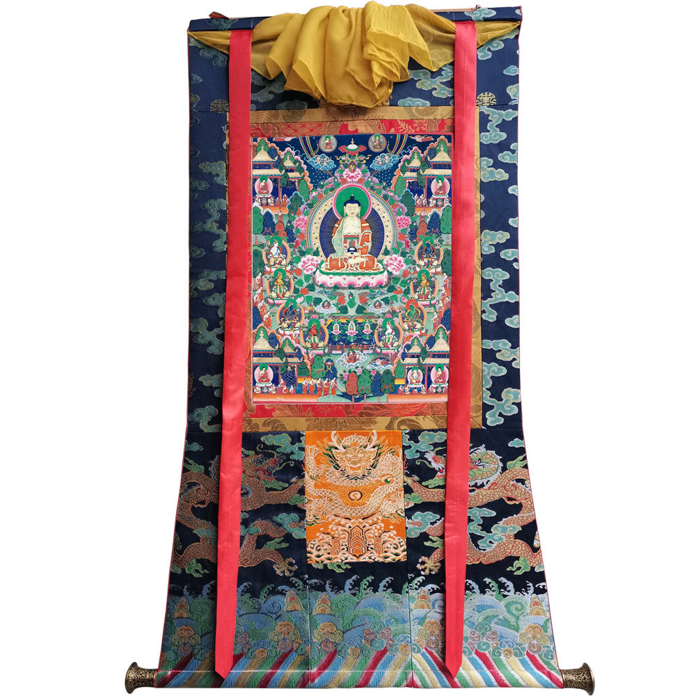 Gandhanra Giclee Printed Tibetan Thangka Art - Western Pure Land of Ultimate Bliss