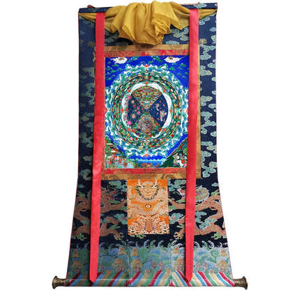 The Three Realms of Samsara Image - Tibetan thangka painting, size reference