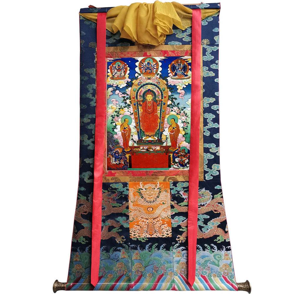 Buddha of Sandalwood Merit - Tibetan thangka painting, view 9