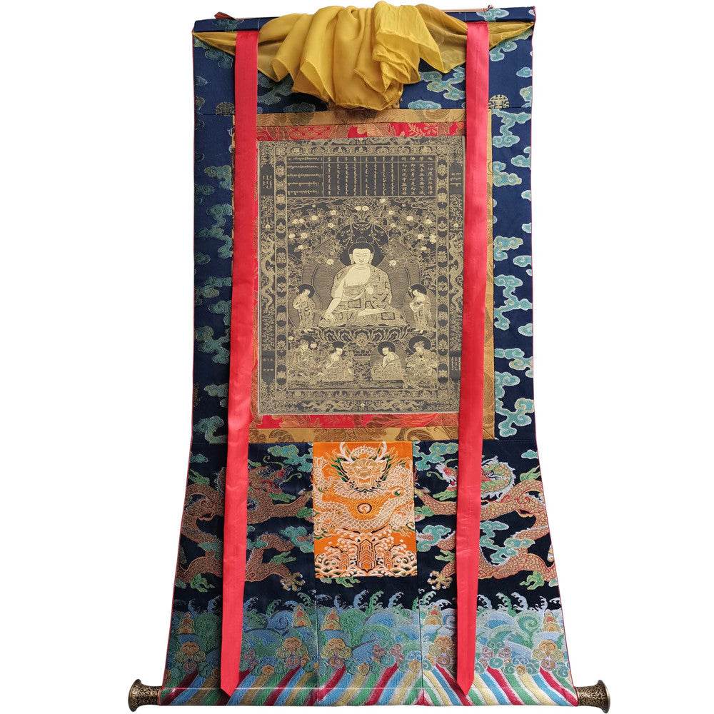 Kassapa Buddha - Tibetan thangka painting, view 9