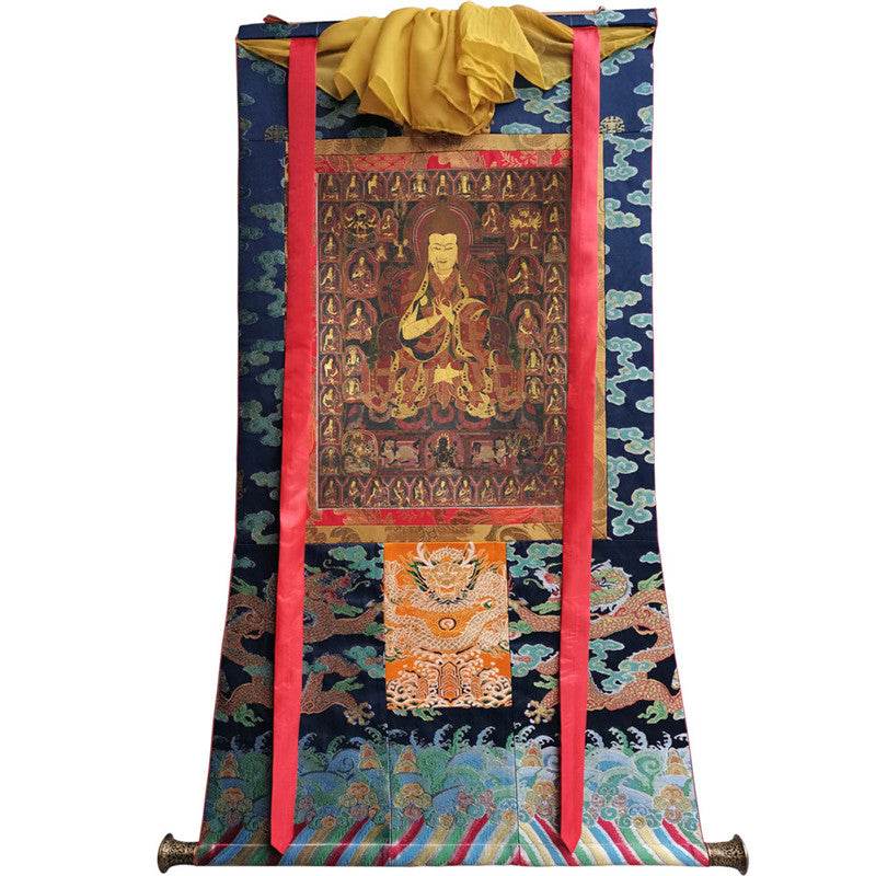 Je Tsongkhapa Image - Tibetan thangka painting, size reference