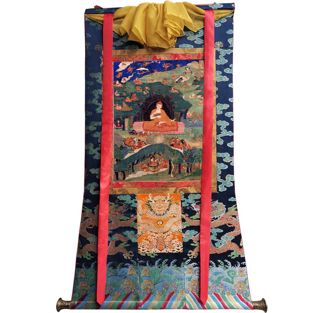 2770-唐卡-HBMT-074莲师说法 - Tibetan thangka painting, view 9