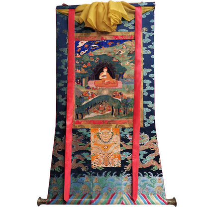2770-唐卡-HBMT-074莲师说法 - Tibetan thangka painting, view 9