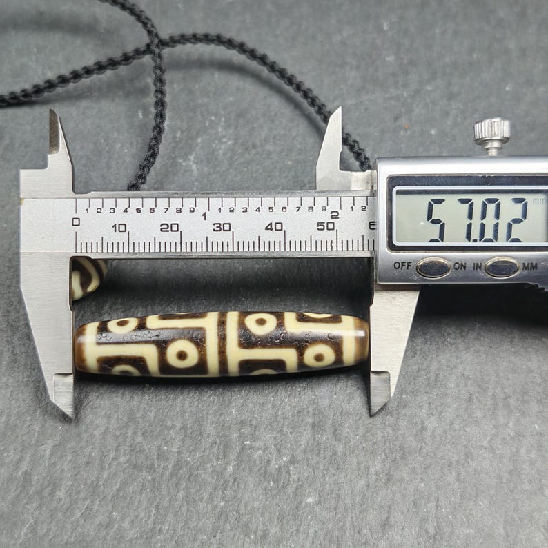 Antique 12 Eyes Dzi Bead Necklace for Man | Tibetan Jewelry | Protection Charm for Perfection and Consummation | Spiritual Gift | 57*12mm