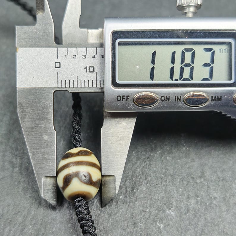 Antique 12 Eyes Dzi Bead Necklace for Man | Tibetan Jewelry | Protection Charm for Perfection and Consummation | Spiritual Gift | 57*12mm