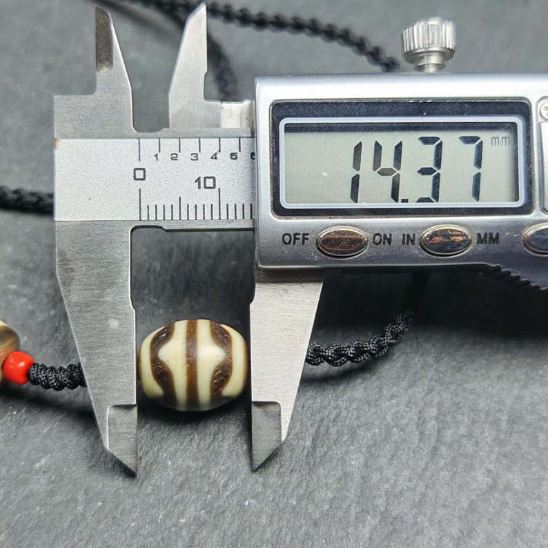 Antique 12 Eyes Dzi Bead Necklace for Man | Tibetan Jewelry | Protection Charm for Perfection and Consummation | Spiritual Gift | 57*12mm