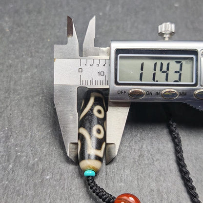 Antique 7 Eyes Dzi Bead Necklace | 38*11mm Gandhanra-ART