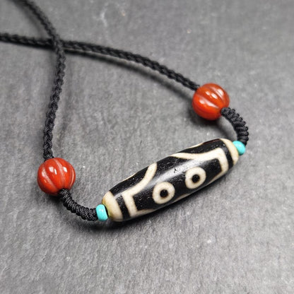 Antique 7 Eyes Dzi Bead Necklace | 38*11mm Gandhanra-ART