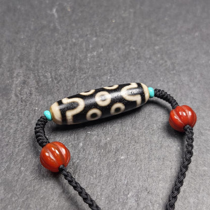 Antique 7 Eyes Dzi Bead Necklace | 38*11mm Gandhanra-ART