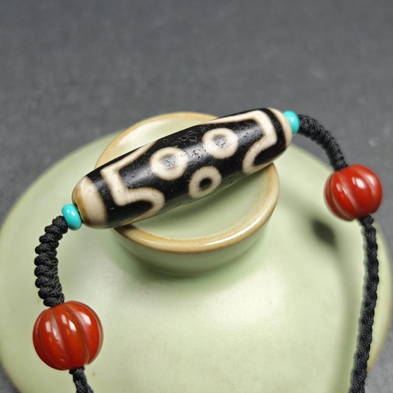 Antique 7 Eyes Dzi Bead Necklace | 38*11mm Gandhanra-ART