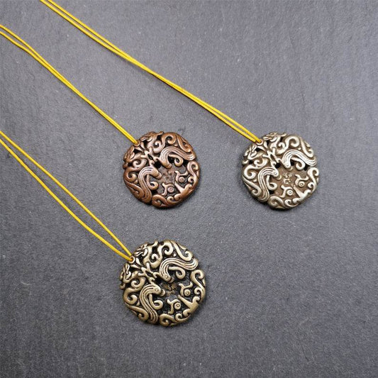 Kirtimukha Pendant,Dragon Badge - Gandhanra-ART
