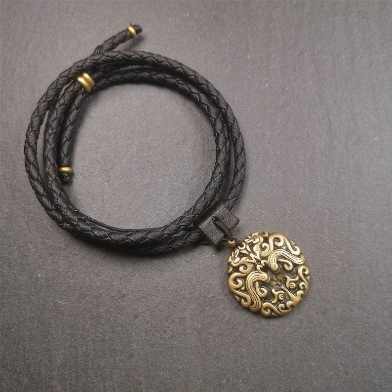 Kirtimukha Pendant,Dragon Badge - Tibetan Buddhist art, view 10
