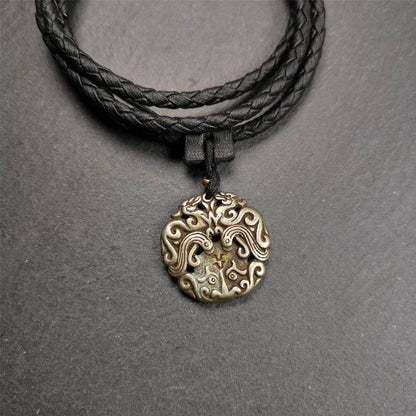 Kirtimukha Pendant,Dragon Badge - Gandhanra-ART