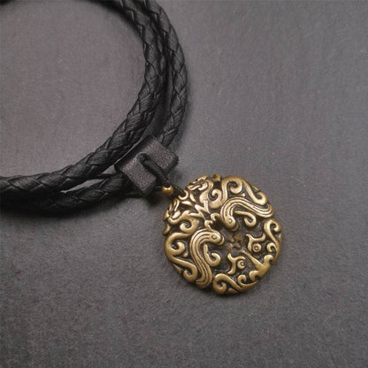 Kirtimukha Pendant,Dragon Badge - Gandhanra-ART