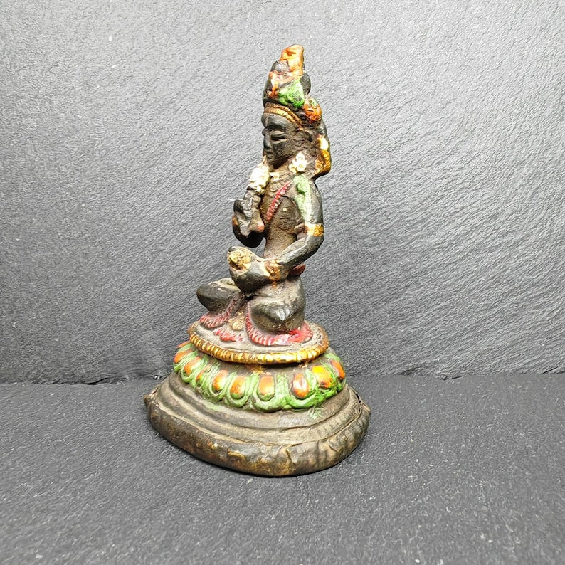 Antique Tibetan Buddha Statue | Vajrasattva Dorje Sempa | 75mm Height | 40 Years Old