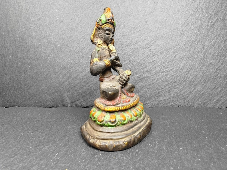 Antique Tibetan Buddha Statue | Vajrasattva Dorje Sempa | 75mm Height | 40 Years Old