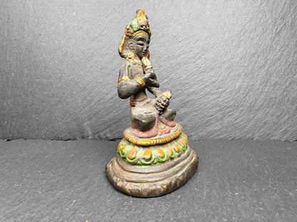 Antique Tibetan Buddha Statue | Vajrasattva Dorje Sempa | 75mm Height | 40 Years Old