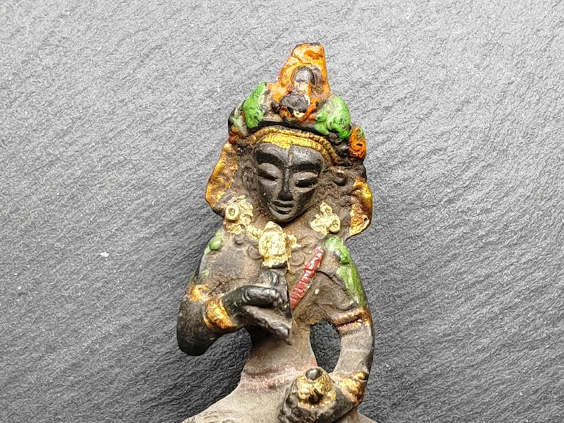 Antique Tibetan Buddha Statue | Vajrasattva Dorje Sempa | 75mm Height | 40 Years Old