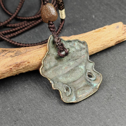 Antique Tibetan Buddhist Talisman - Mani Jewel Amulet - Wish Fulfilling Jewel - Cintamani Pendant,Decades Old