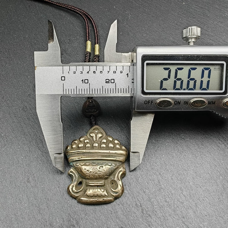 Antique Tibetan Buddhist Talisman - Mani Jewel Amulet - Wish Fulfilling Jewel - Cintamani Pendant,Decades Old