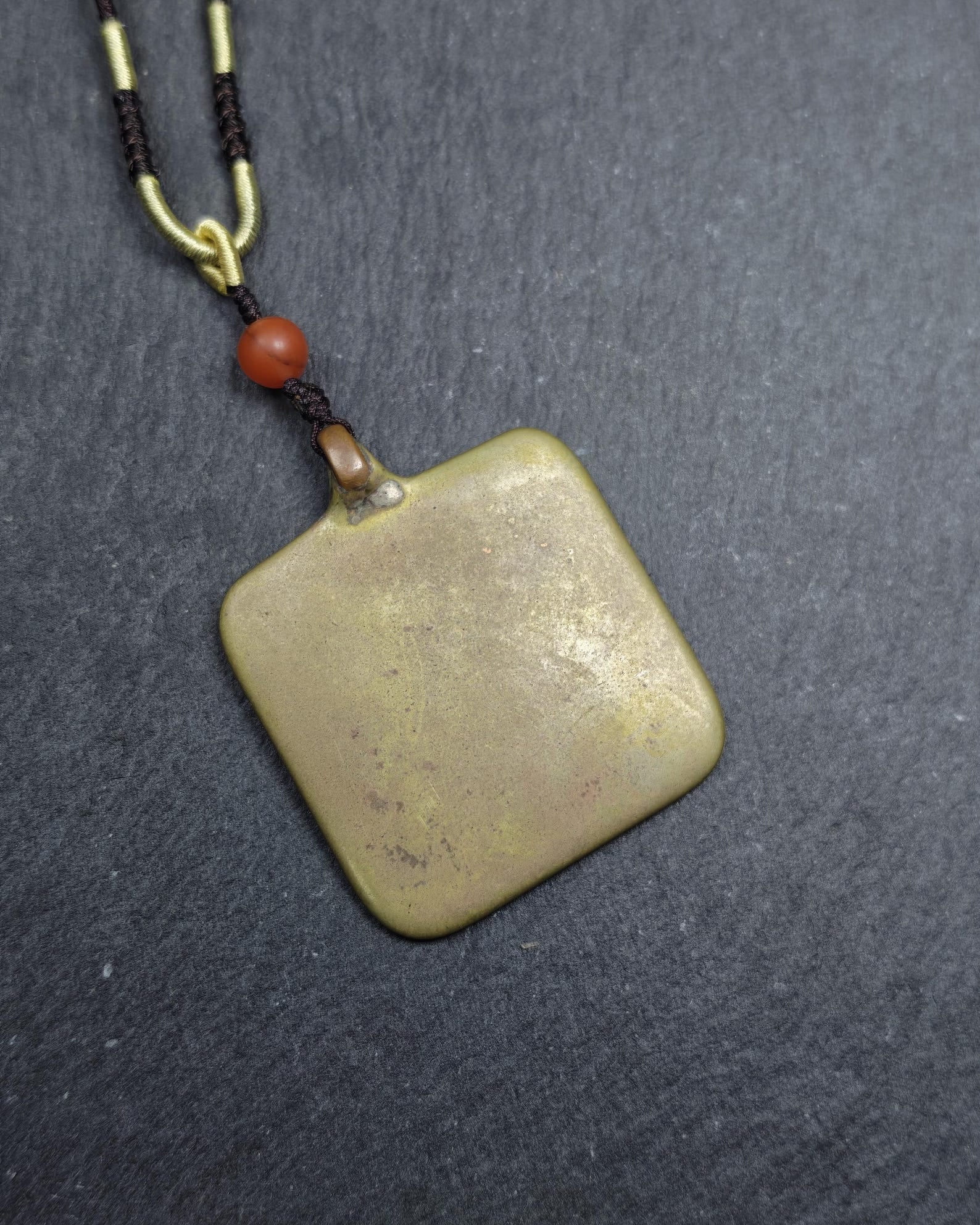Antique Tibetan Calendar Badge - SIPAHO(srid pa ho) Amulet, Tibetan Buddhist Protective Talisman Melong, Jiugong Bagua