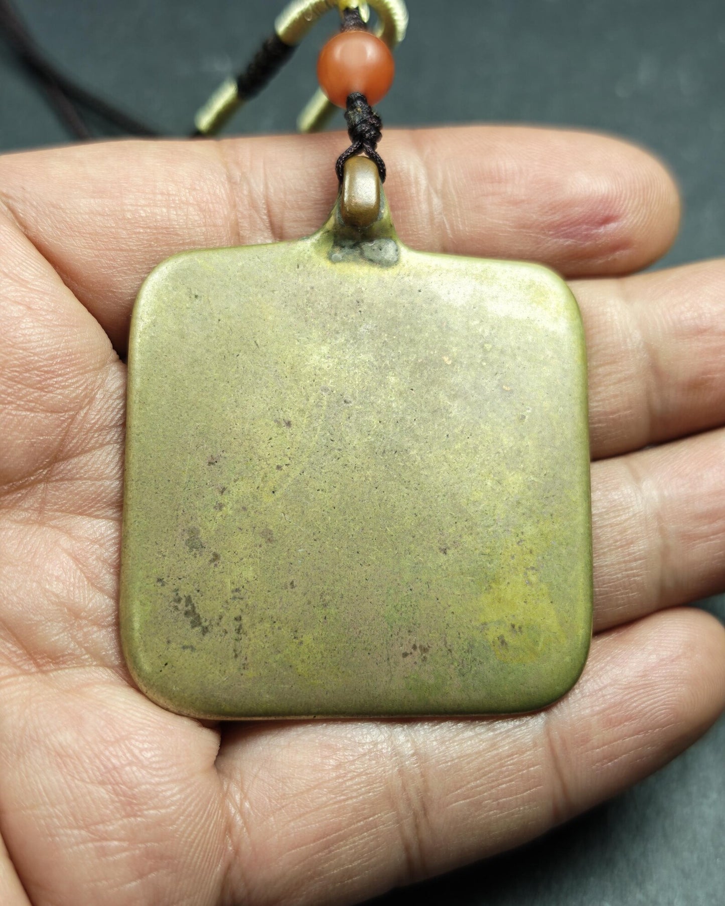 Antique Tibetan Calendar Badge - SIPAHO(srid pa ho) Amulet, Tibetan Buddhist Protective Talisman Melong, Jiugong Bagua