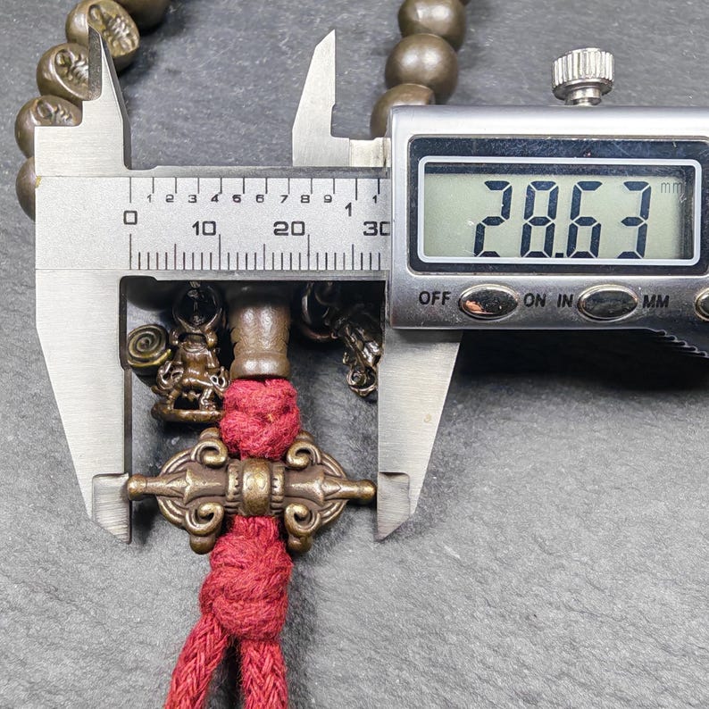 Antique Tibetan Handhold Wrist Mala,12mm Half Round Scorpion (of Guru Rinpoche), Made of Thokcha,Protective Rosary,Spiritual Gift