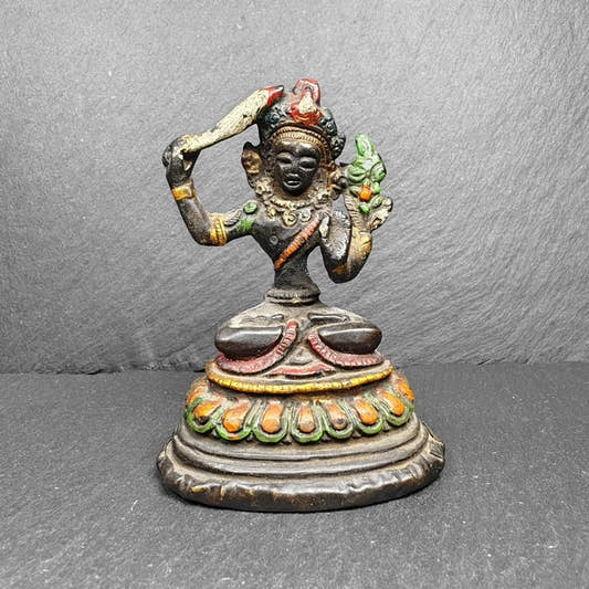 Manjusri Statue / Jampeyang Statue - Tibetan Buddhist statue, front view