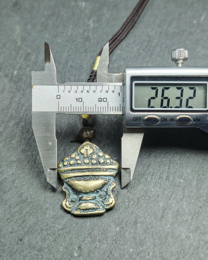 Antique Treasure Vase Amulet - Tibetan Buddhist Talisman - Mani Jewel Charm - Cintamani Pendant,Decades Old