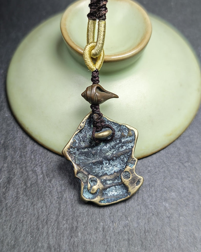 Antique Treasure Vase Amulet - Tibetan Buddhist Talisman - Mani Jewel Charm - Cintamani Pendant,Decades Old