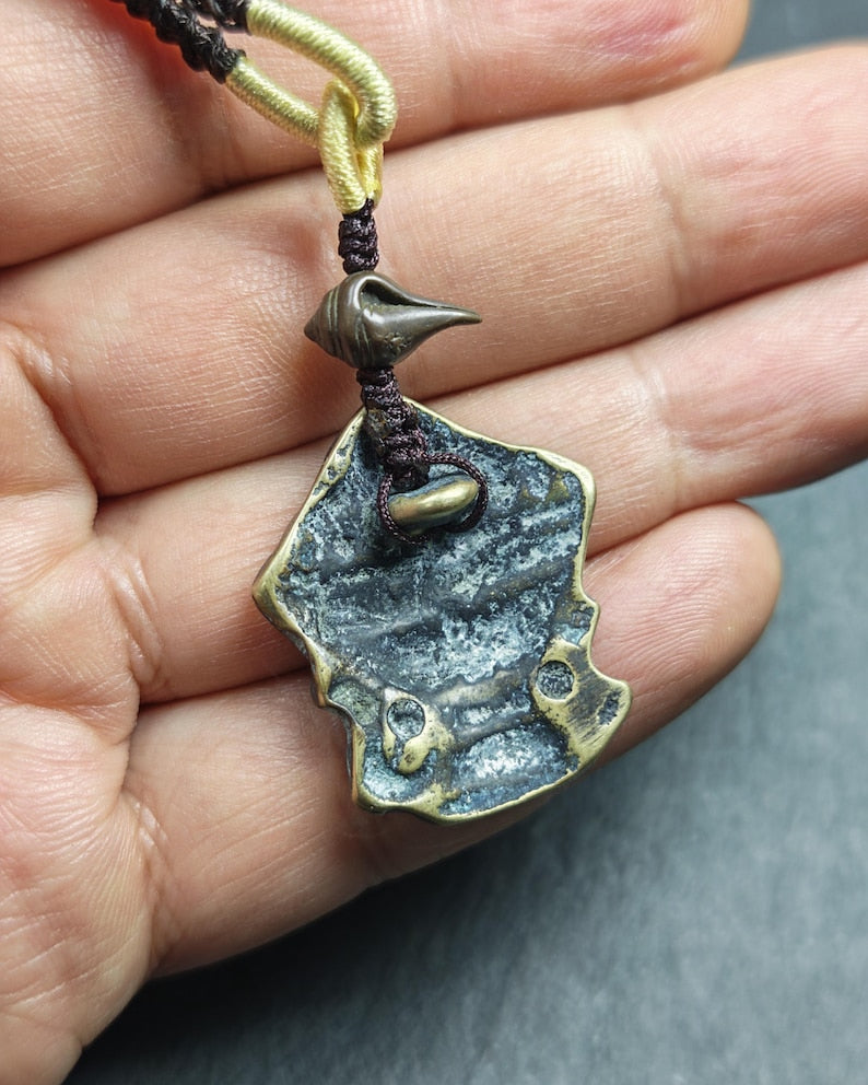 Antique Treasure Vase Amulet - Tibetan Buddhist Talisman - Mani Jewel Charm - Cintamani Pendant,Decades Old