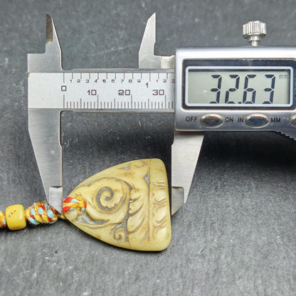 Auspicious Spiral - Eternal Bliss - Hand-carved Tibetan Amulet - Protective Charm for Keychain / Bag Hanging - 32mm