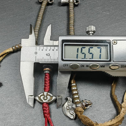 Authentic 5mm Cold Iron Ascetic Hand Hold Mala : Old Tibetan Rosary Prayer Beads - 17cm stretched