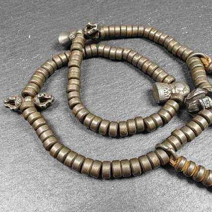 5mm Cold Iron Ascetic Hand Hold Mala - Tibetan Buddhist mala beads, view 6