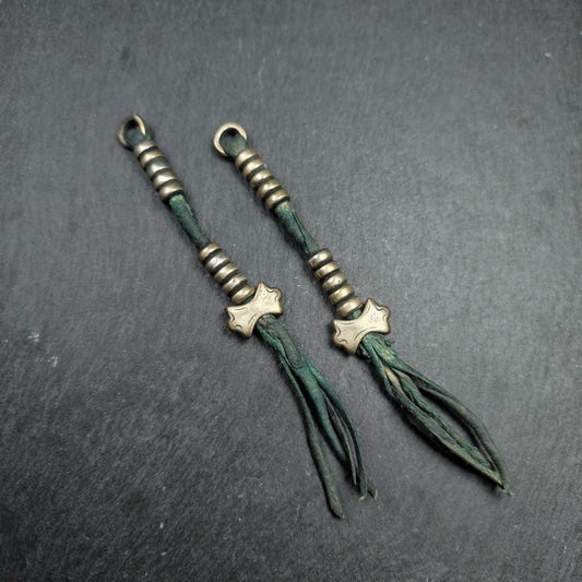 Authentic 7+mm Tibetan Prayer Bead Counters for 8-16mm Tibetan Rosary - Necklace Mala - Made of Bronze,Decades Old