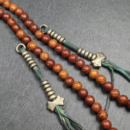 Authentic 7+mm Tibetan Prayer Bead Counters for 8-16mm Tibetan Rosary - Necklace Mala - Made of Bronze,Decades Old