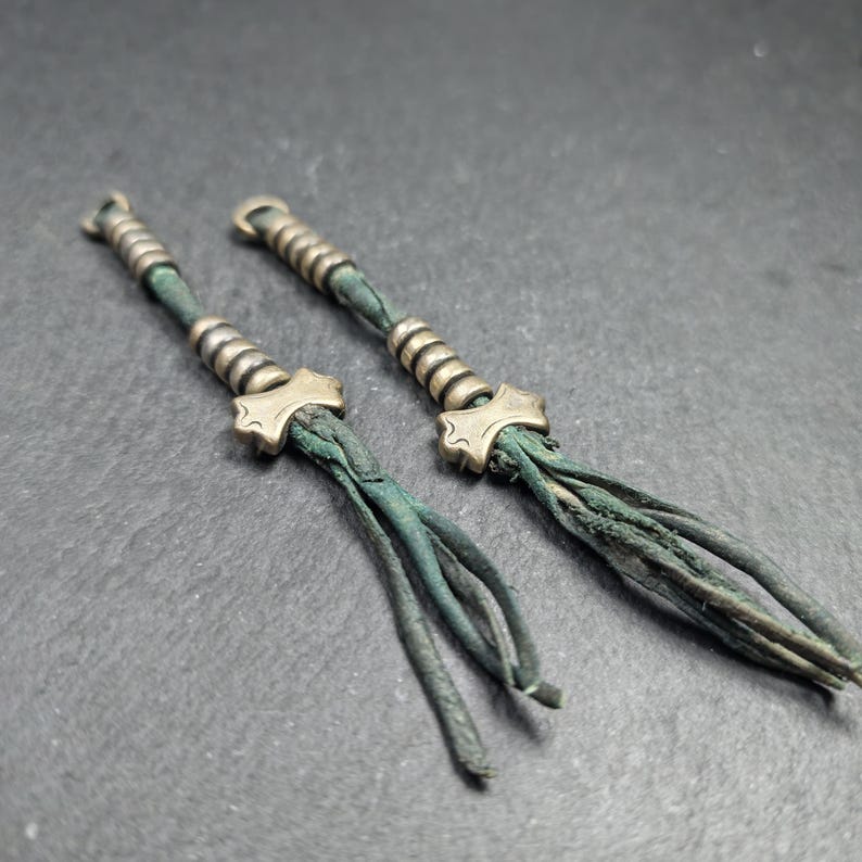 Authentic 7+mm Tibetan Prayer Bead Counters for 8-16mm Tibetan Rosary - Necklace Mala - Made of Bronze,Decades Old