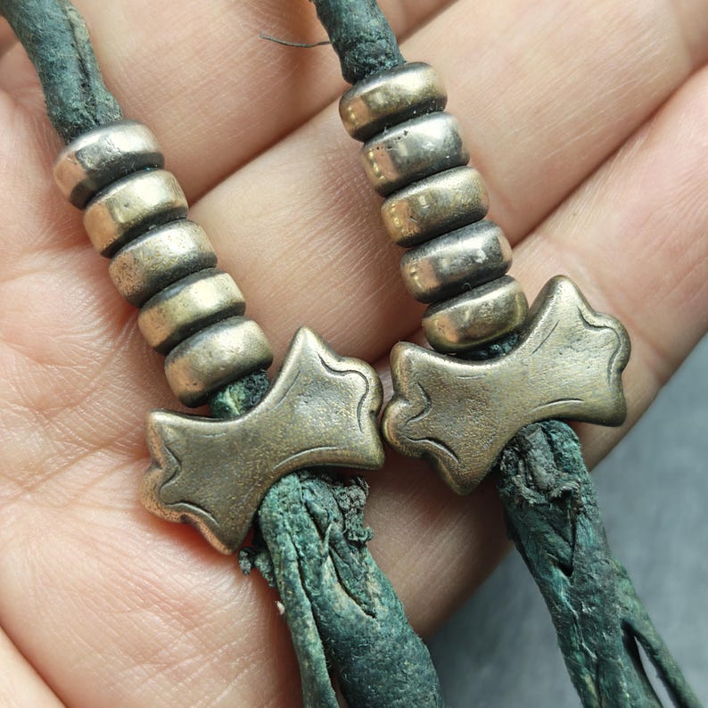 Authentic 7+mm Tibetan Prayer Bead Counters for 8-16mm Tibetan Rosary - Necklace Mala - Made of Bronze,Decades Old