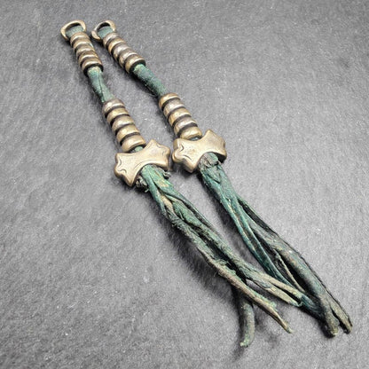 Authentic 7+mm Tibetan Prayer Bead Counters for 8-16mm Tibetan Rosary - Necklace Mala - Made of Bronze,Decades Old