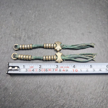 Authentic 7+mm Tibetan Prayer Bead Counters for 8-16mm Tibetan Rosary - Necklace Mala - Made of Bronze,Decades Old