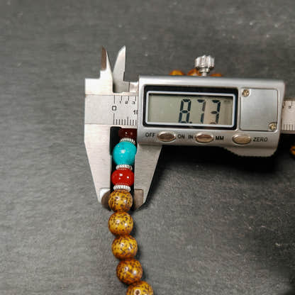 Authentic 9mm Lotus Seed Beads Wrist Mala Bracelet - Tibetan Buddhist mala beads, view 12