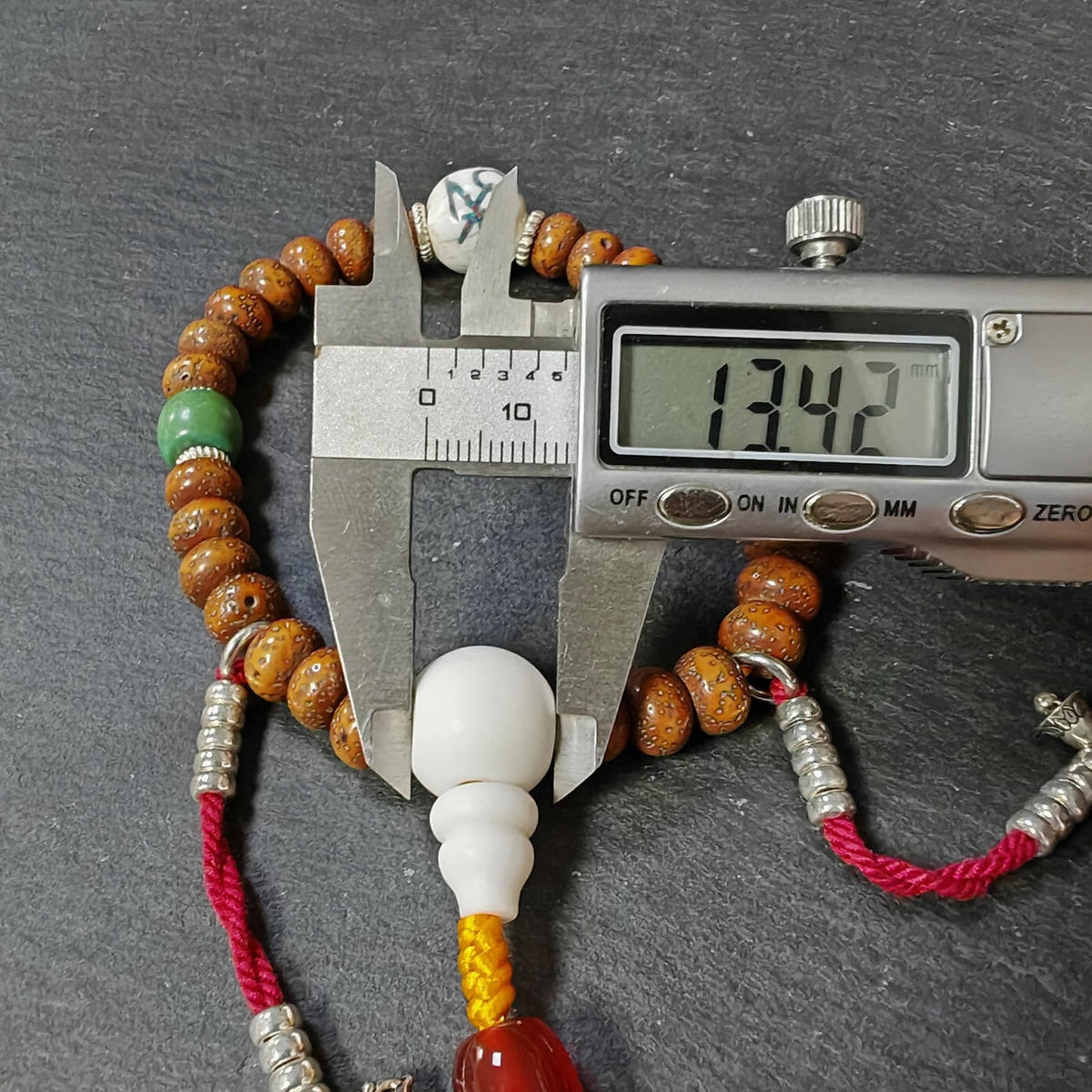 9mm Lotus Seed Beads Wrist Mala Bracelet - Tibetan Buddhist mala beads, view 14