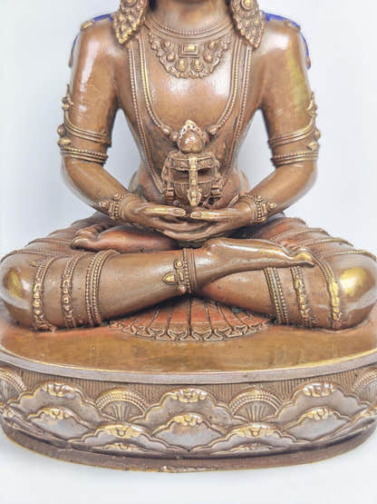 Authentic Amitayus Statue - Tibetan Statue 16cm Height - Tibetan Buddhist statue, view 11