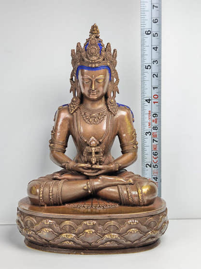 Authentic Amitayus Statue - Tibetan Statue 16cm Height - Tibetan Buddhist statue, view 13