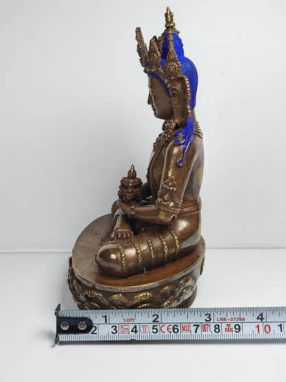 Authentic Amitayus Statue - Tibetan Statue 16cm Height - Tibetan Buddhist statue, size reference
