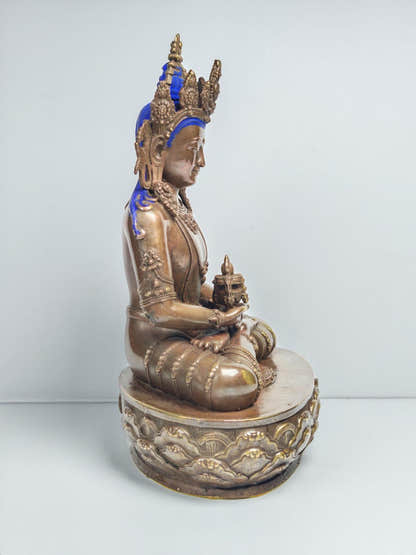 Authentic Amitayus Statue - Tibetan Statue 16cm Height - Tibetan Buddhist statue, view 4
