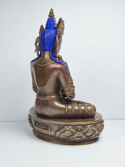 Authentic Amitayus Statue - Tibetan Statue 16cm Height - Tibetan Buddhist statue, view 5